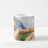 Die Schöpfung von Adam (Detail), Michelangelo Kaffeetasse (Mittel)