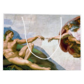 Die Schöpfung von Adam, Michelangelo, 1508-1512 Große Geschenktüte (Rückseite)