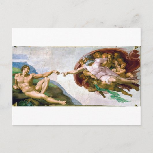 Die Schöpfung von Adam, Michelangelo, 1508-1512 Postkarte (Vorderseite)