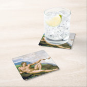 Die Schöpfung von Adam, Michelangelo, 1508-1512 Rechteckiger Pappuntersetzer (Vor Ort)