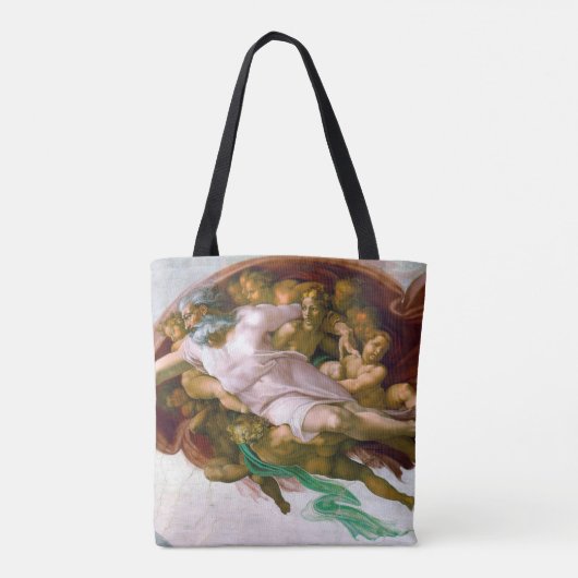 Die Schöpfung von Adam, Michelangelo, 1508-1512 Tasche (Rückseite)