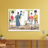 Die Schotten auf den Champs Elysees, graviert von  Leinwanddruck (Insitu (Wohnzimmer))