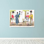 Die Schotten auf den Champs Elysees, graviert von  Leinwanddruck (Insitu (Holzboden))