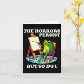 Die Schrecken verharren, aber ich auch Frosch  Karte (Gelbe Blume)