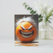 Die Schreckliche Orange Postkarte (Stehend Vorderseite)