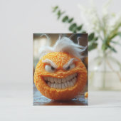 Die schreckliche wütende Orange Postkarte (Stehend Vorderseite)