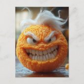 Die schreckliche wütende Orange Postkarte (Vorderseite)