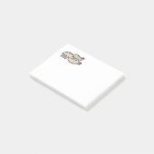 die schreckliche Yeti-Krabbe Post-it Klebezettel (angewinkelt)