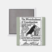 Die Schrecklichkeit der Verstopfung Vintag Magnet (Vorderseite/Rückseite)