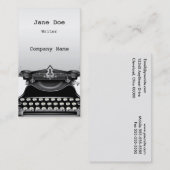 Die Schreibmaschinen-Visitenkarte Visitenkarte (Vorne/Hinten)