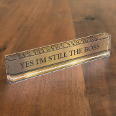 Die Schreibtisch-Führungskraft des Boss Namensplakette (Seite)