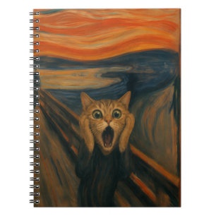 Die schreiende Katze - Klassische Kunstparodie Lus Notizblock