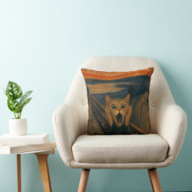 Die schreiende Katze Parodie Klassische Kunst Lust