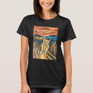 Die schreiende Katze Parody Funny Cat Parody Art P T-Shirt