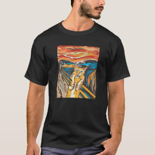 Die schreiende Picture Munch Cats Mice Parody Men T-Shirt