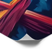 Die schreiende Synthwave-Cyberpunk-Kunst Poster (Ecke)