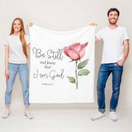 Die Schrift sei still und weiß, dass ich die Blume Fleecedecke