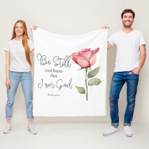 Die Schrift sei still und weiß, dass ich die Blume Fleecedecke