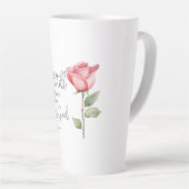 Die Schrift sei still und weiß, dass ich die Blume Milchtasse (Rechte Ecke)