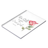 Die Schrift sei still und weiß, dass ich die Blume Notizblock (Linke Seite)