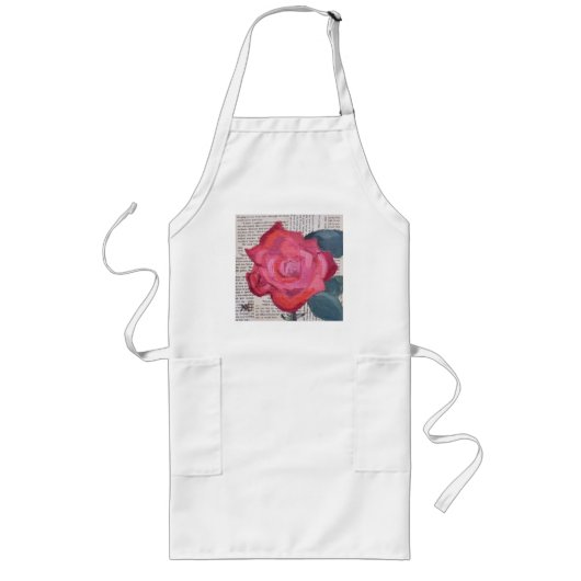 Die schriftliche Rose Lange Schürze (Vorne)