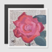 Die schriftliche Rose Magnetkarte (Vorne/Hinten)