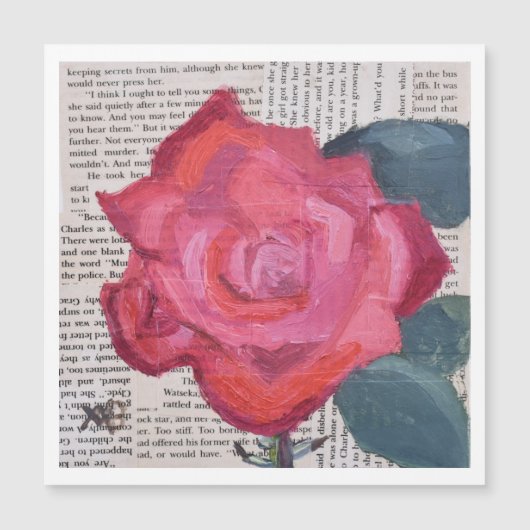 Die schriftliche Rose Magnetkarte (Vorderseite)