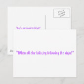 die Schritte Postkarte (Vorne/Hinten)