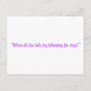 die Schritte Postkarte