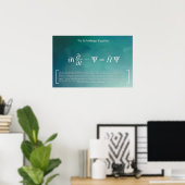 Die Schrödinger Gleichung - Mathematik Poster (Heimbüro)