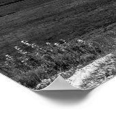 Die schroffen Hügel von Kansas in B/W Poster (Ecke)