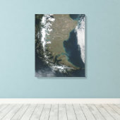 Die schroffen, schneebedeckten Anden Leinwanddruck (Insitu (Holzboden))