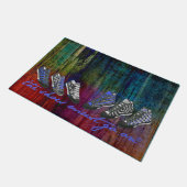 Die Schuhe müssen auf 24 + Ihre Ideen gehen Fußmatte (Schrägansicht)