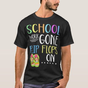 Die Schularbeit ist am letzten Schultag auf Flip F T-Shirt