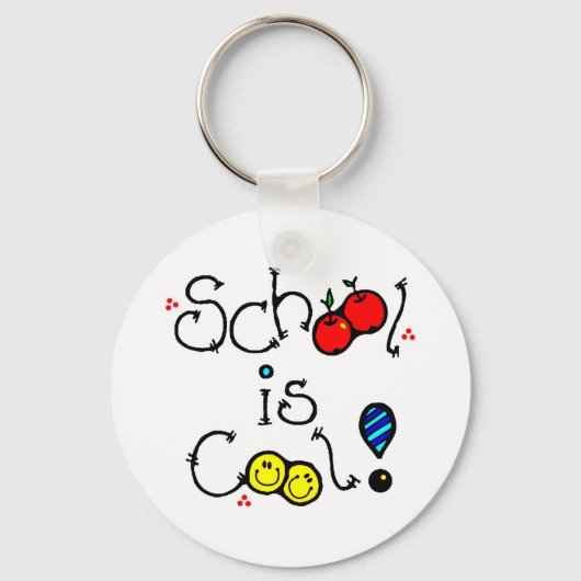 DIE SCHULE IST COOL FUN FARBFARBIG FAPPY FACLES AP SCHLÜSSELANHÄNGER (Vorderseite)