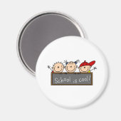 Die Schule ist Cool Magnet (Vorderseite/Rückseite)