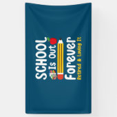 Die Schule ist für immer müde und liebt es Banner (Vertikal)