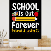 Die Schule ist für immer müde und liebt es Poster (Küche)