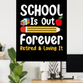 Die Schule ist für immer müde und liebt es Poster (Heimbüro)