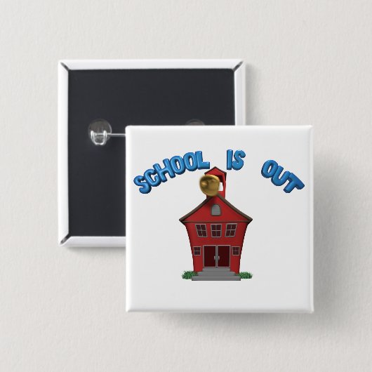Die Schule ist im Sommer unterwegs Button (Vorne & Hinten)