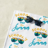 Die Schule ist im Sommer zu Ende Strandtuch (Beispiel)