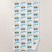 Die Schule ist im Sommer zu Ende Strandtuch (Vorderseite)