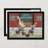 Die Schule ist raus, kleine Entenlinge mit Lehrerg Postkarte (Vorne/Hinten)