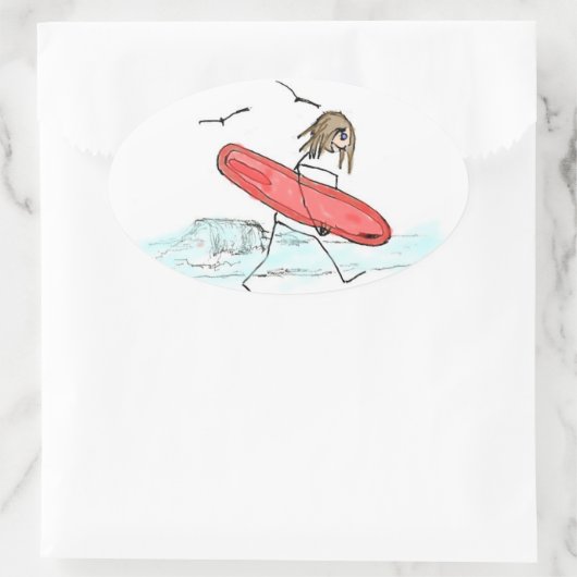 Die Schule ist raus Ovaler Aufkleber (Tasche)