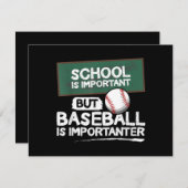 Die Schule ist wichtig, aber Baseball ist wichtig (Vorne/Hinten)