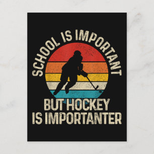Die Schule ist wichtig, aber Hockey ist wichtig fü Begleitkarte