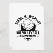Die Schule ist wichtig, aber Volleyball ist wichti Dankeskarte (Vorne/Hinten)