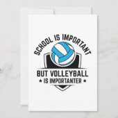 Die Schule ist wichtig, aber Volleyball ist wichti Dankeskarte (Vorderseite)
