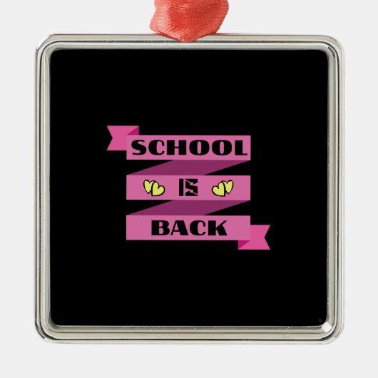 Die Schule ist zurück Ornament Aus Metall (Vorne)