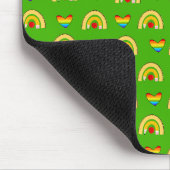 Die Schule versorgt Muster mit Herz-Grün Mousepad (Ecke)